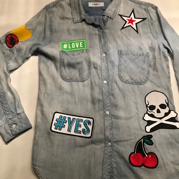 New/Never Worn - Soul Cycle Thin Denim Buttondown Shirt-SUPER SOFT! - Picture 5 of 5